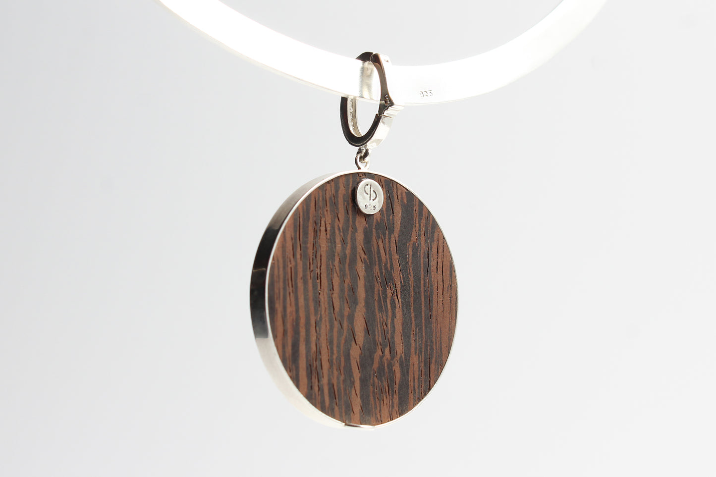 Signature Silver Multi Stone Saint Ebony Silver Diamond Pendant