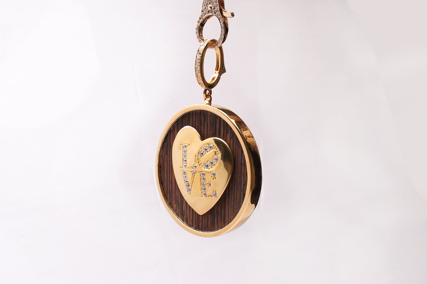 Gold Diamond Ruby Scarlet Hills of Bliss Symbol Tree Necklace