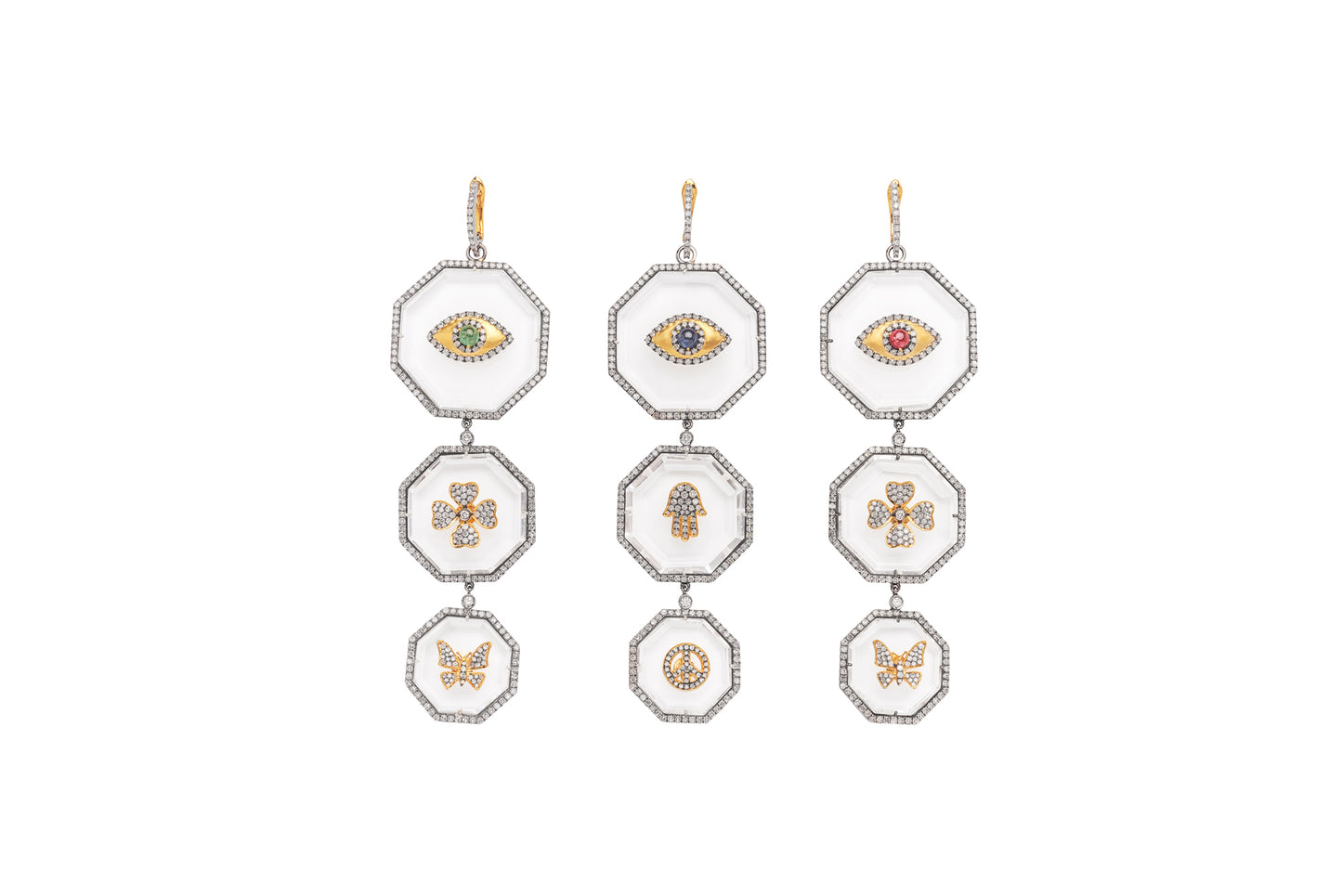 3 Tier Crystal Ruby Pendant