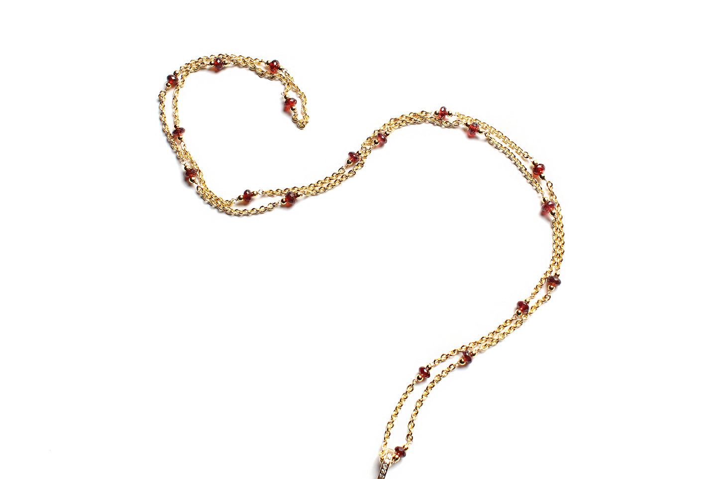 Signature Garnet Multi Charm & Diamond 14k Caracas Necklace