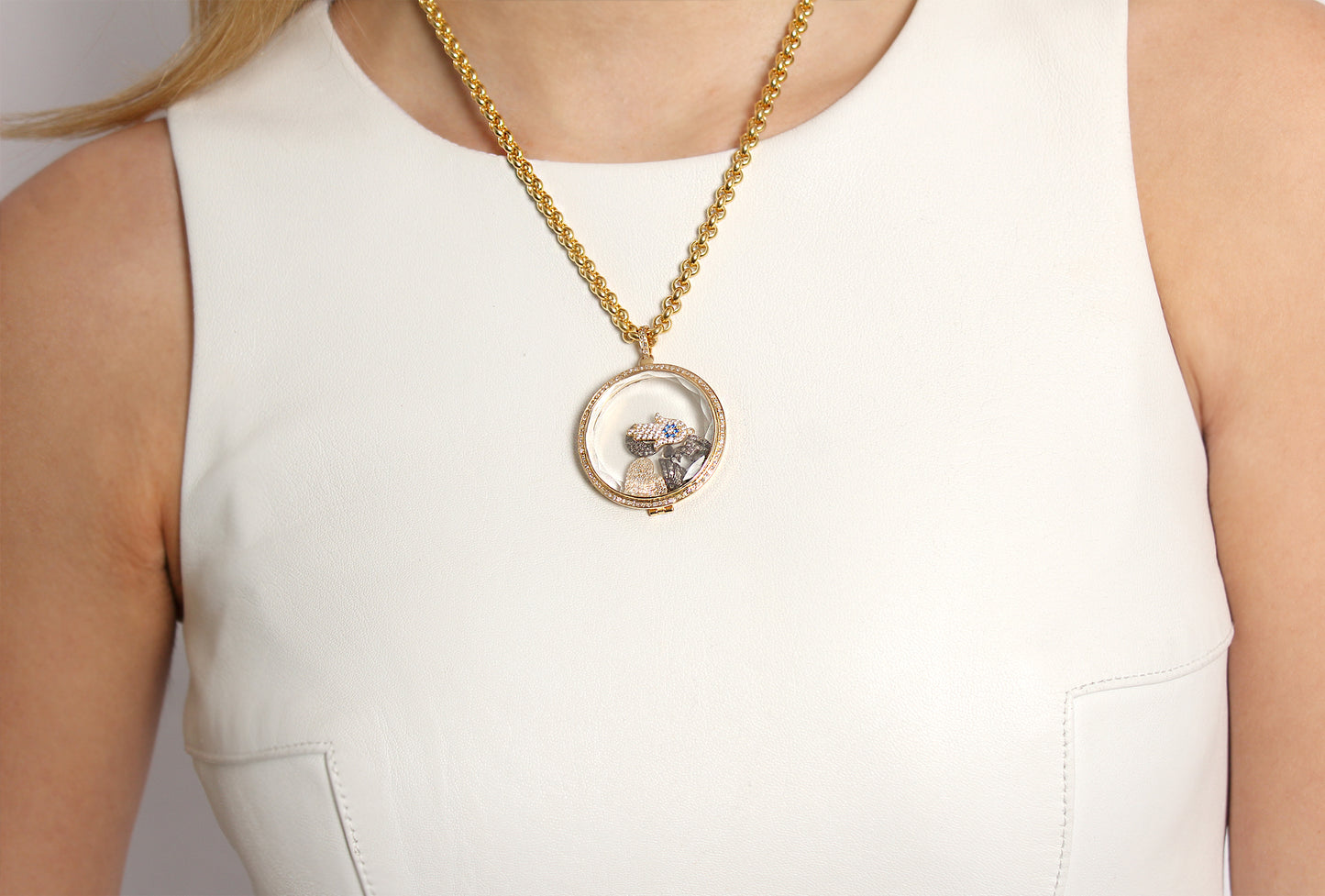 Gold Love Shaker Pendant