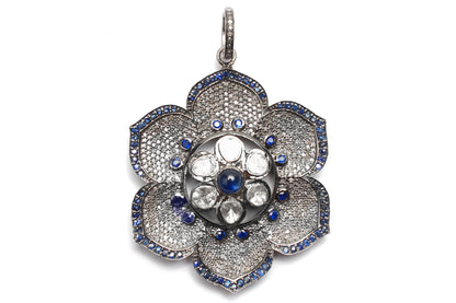 Signature "Intrinsic" Sapphire Diamond Gold Emerald Symbol Tree Necklace