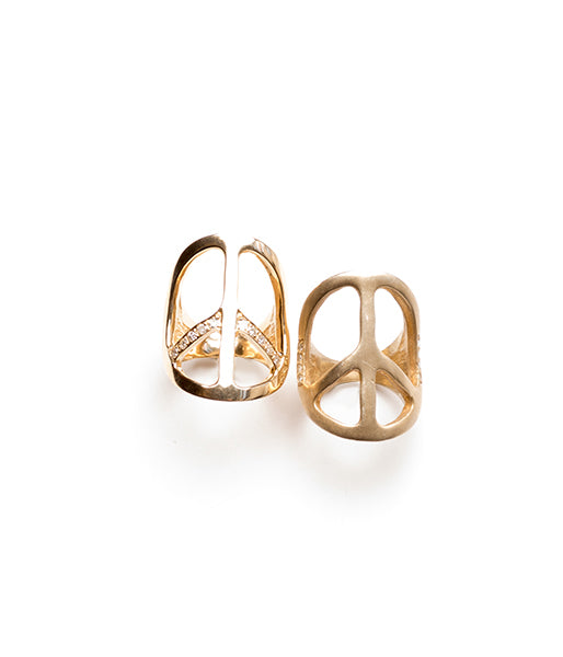 Gold Plated Peace Ring