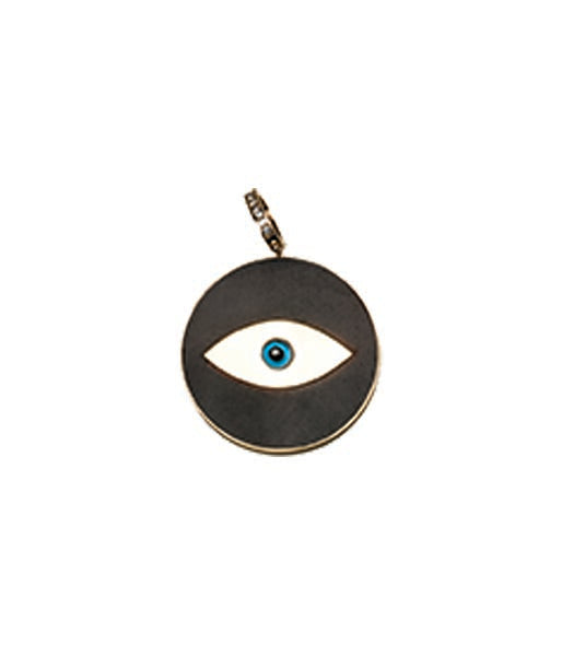 Ebony Evil Eye Pendant Large Diamond Lock