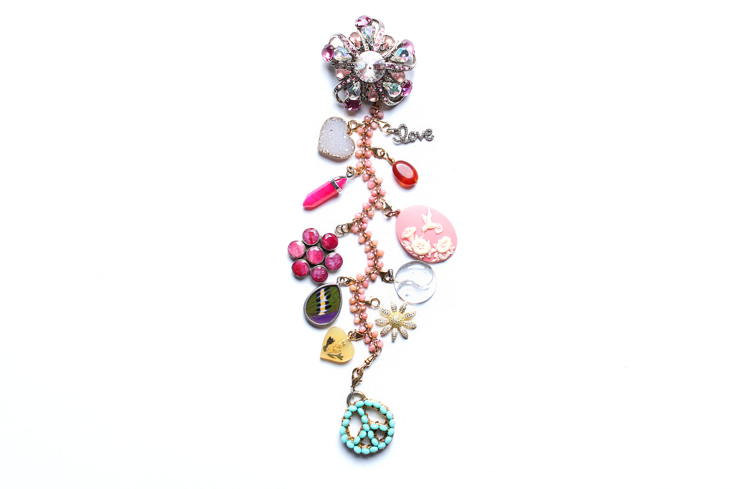 "Pink Martini II" Symbol Tree Necklace