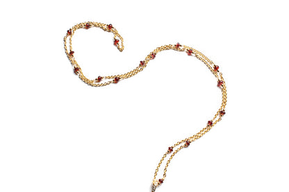 Signature Garnet Multi Charm & Diamond 14k Caracas Necklace